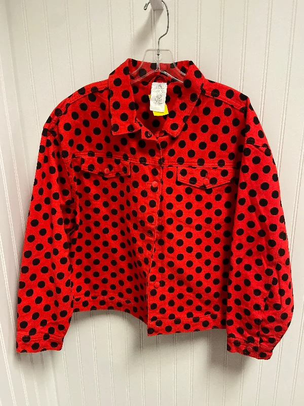 Jacket Denim By Disney Store In Red, Size: 1x