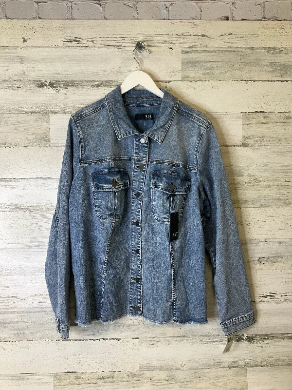 Jacket Denim By Kut In Blue, Size: 3x