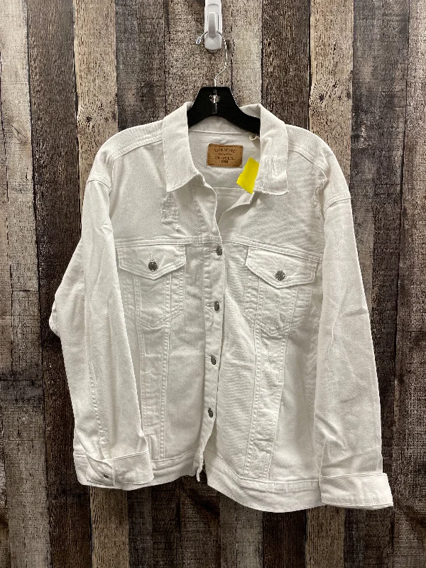 Jacket Denim By Levis In White, Size: Xl