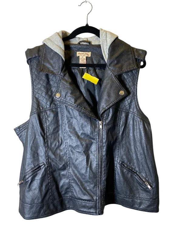 Jacket Leather By Paris Blues In Black, Size: 3x