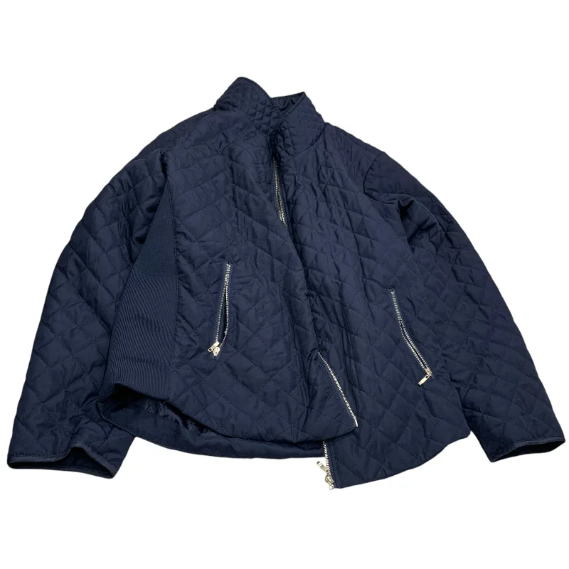 Jacket Puffer & Quilted By Mirror Image In Blue, Size: 2x