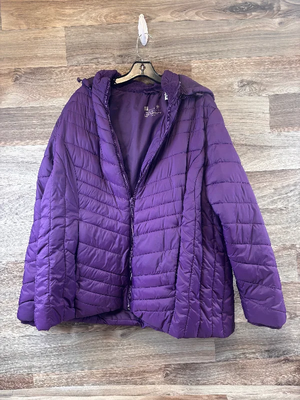 Jacket Puffer & Quilted By Xersion In Purple, Size: 2x