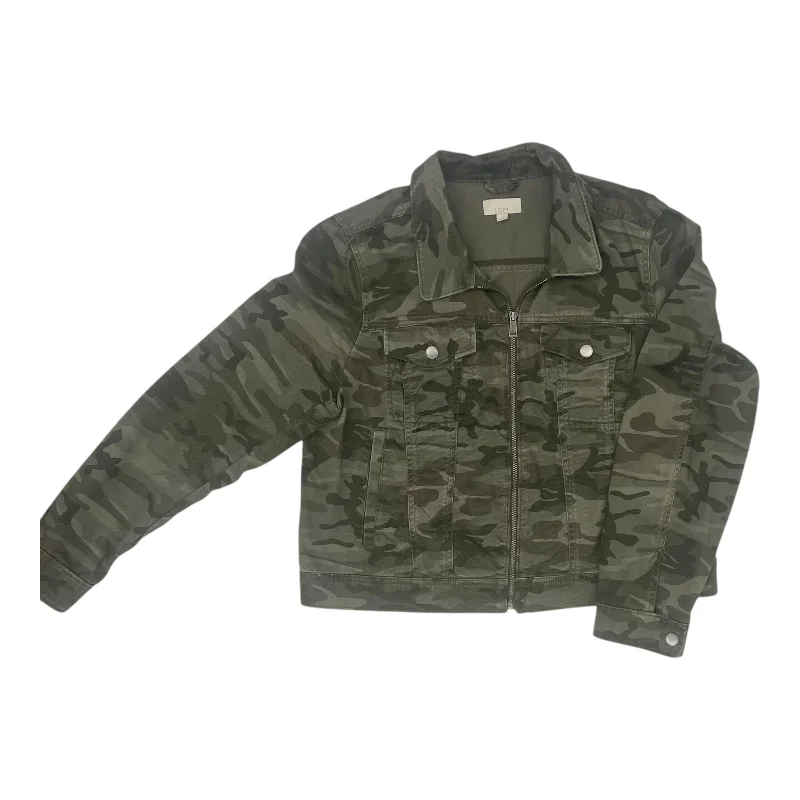 Jacket Utility By Loft In Camouflage Print, Size:Xl