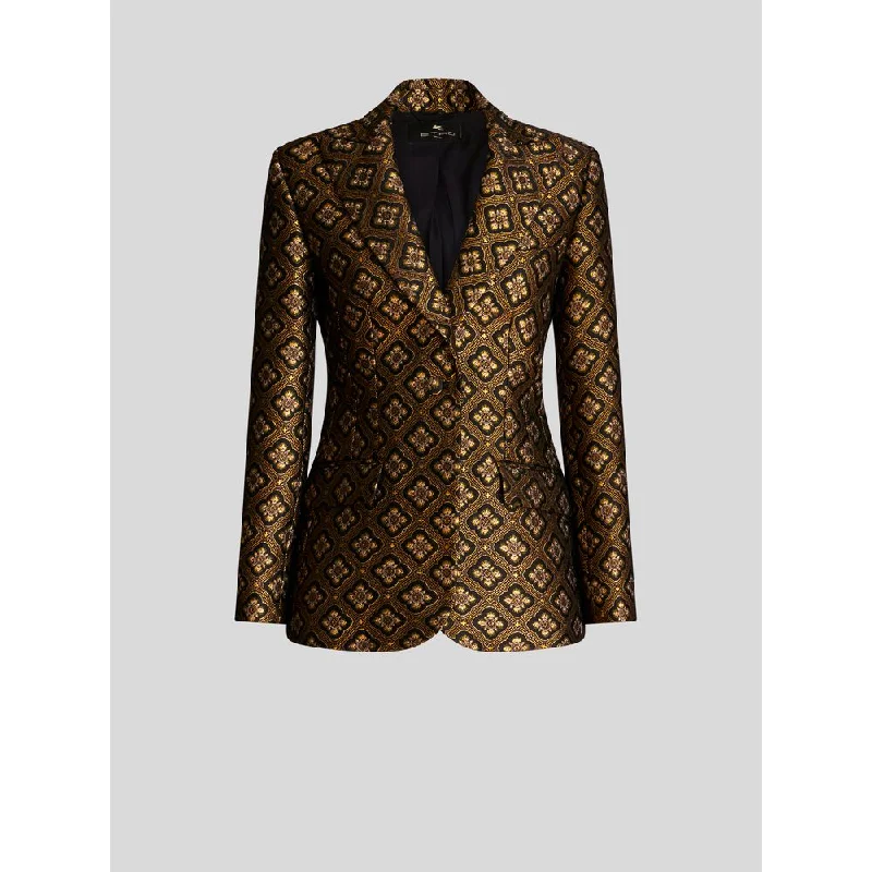 JACQUARD JACKET WITH MEDALLIONS