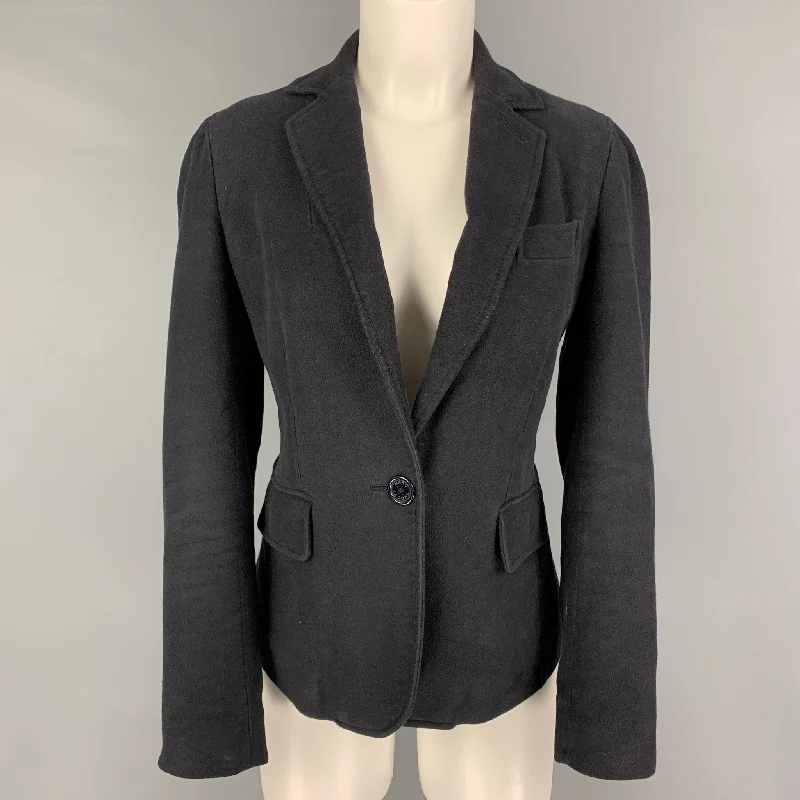 MARC by MARC JACOBS Size 8 Charcoal Cotton Jacket Blazer