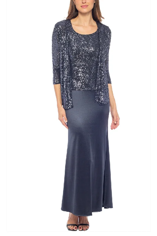 Marina 268541 Long Sequin Mother of the Bride Jacket Dress