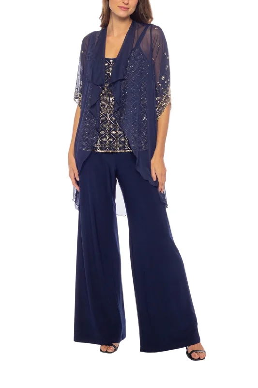 Marina 268767 Long Sequin Formal Jacket Pant Suit