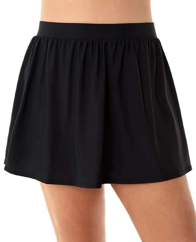 Miraclesuit Black Plus Size Swim Skirt lace skirt feminine