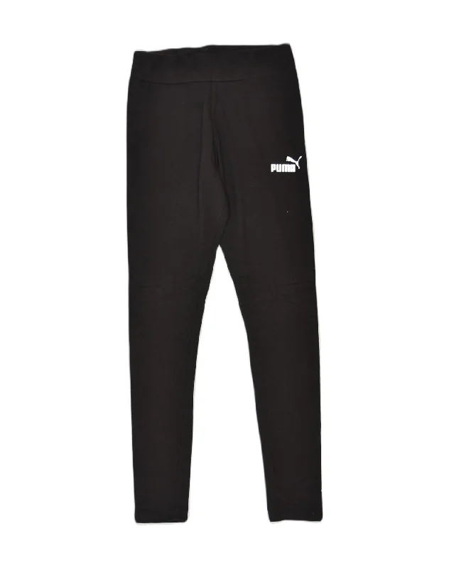 PUMA Womens Leggings  UK 10 Small Black Cotton Stylish Ultra Stretch Leggings