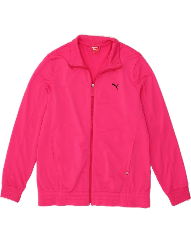 PUMA Womens Tracksuit Top Jacket UK 18 XL Pink Polyester