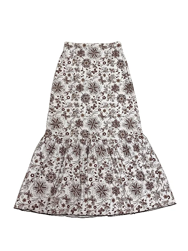 Brown Wish Ruffle Maxi Swim Skirt leather skirt durable