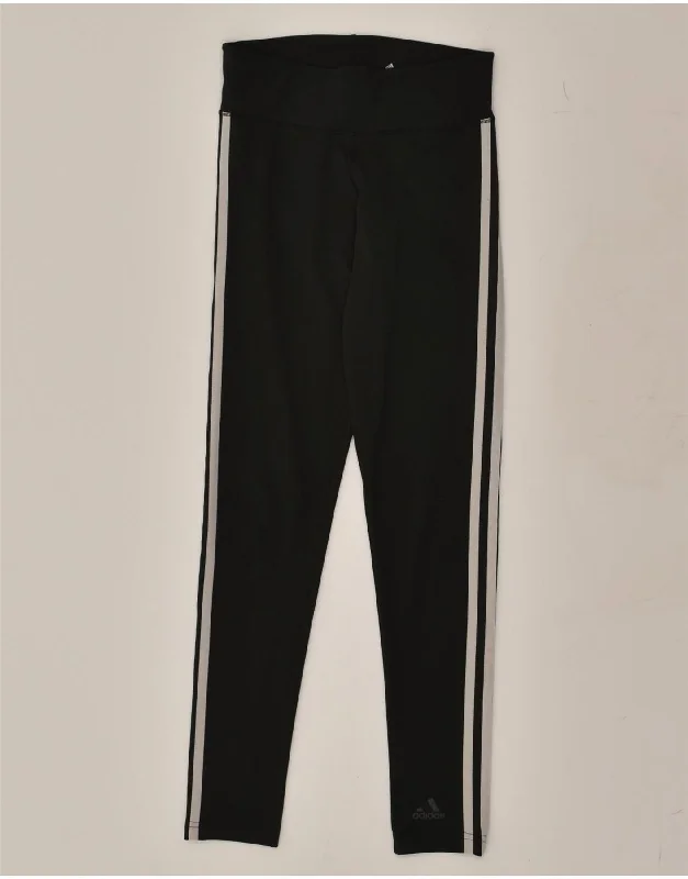 ADIDAS Womens Climalite Leggings UK 4 XS Black Polyester Comfortable Compression Leggings