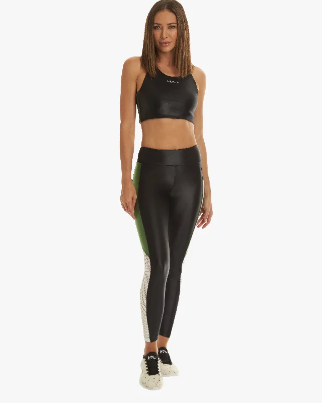 Koral Serendipity Infinity High Rise Legging - Black/Leaf Green/White Cozy Workout Performance Leggings