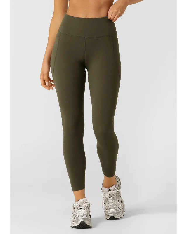 Lorna Jane Amy Phone Pocket Tech Ankle Biter Legging -  Luxury Green Comfortable Cold Weather Leggings