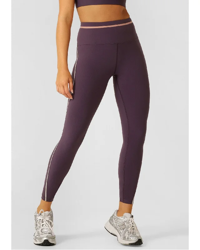 Lorna Jane Podium Ankle Biter Leggings - Midnight Plum Stylish Sweat-Proof Leggings
