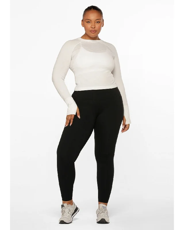 Lorna Jane Amy Phone Pocket Full Length Thermal Legging - Black Casual Sporty Leggings