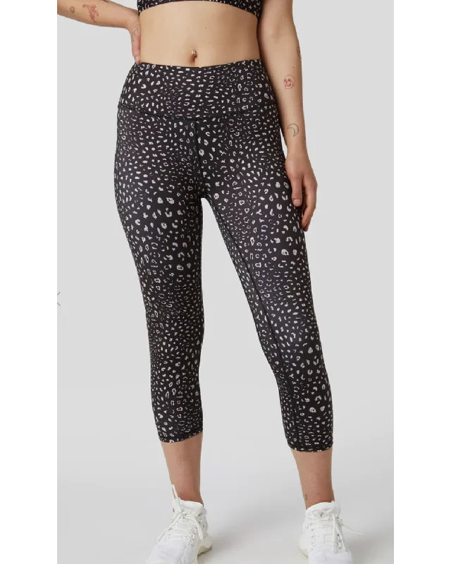 L'urv Celestial 3/4 Legging - Black Trendy Color Block Leggings