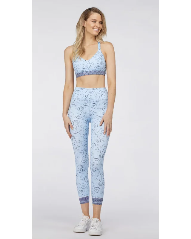 L'urv Sahara 7/8 Legging - Dusty Blue Comfortable Full-Body Compression Leggings