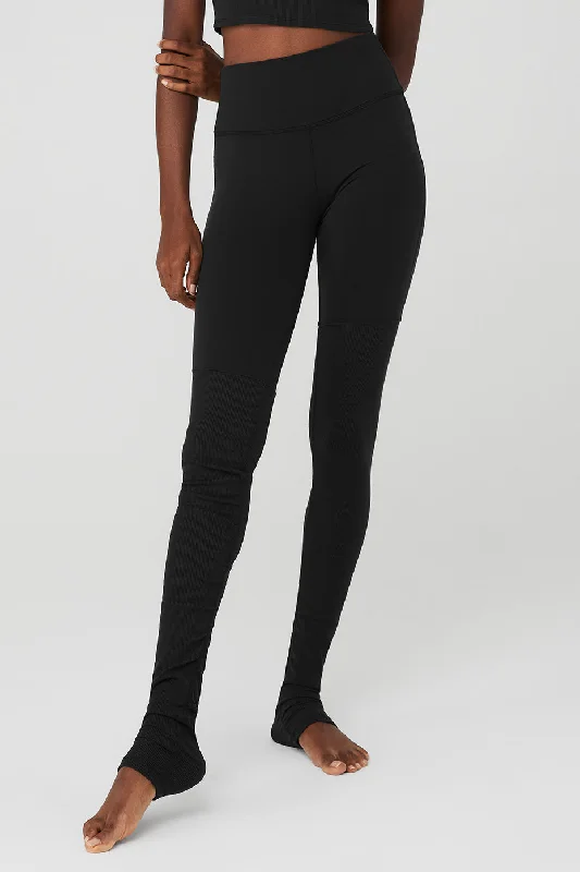 Airbrush High-Waist Highlight Goddess Legging - Black Comfortable Power Mesh Leggings