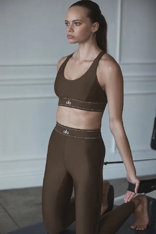 Airlift High-Waist Suit Up Legging - Espresso Chic Printed Yoga Pants