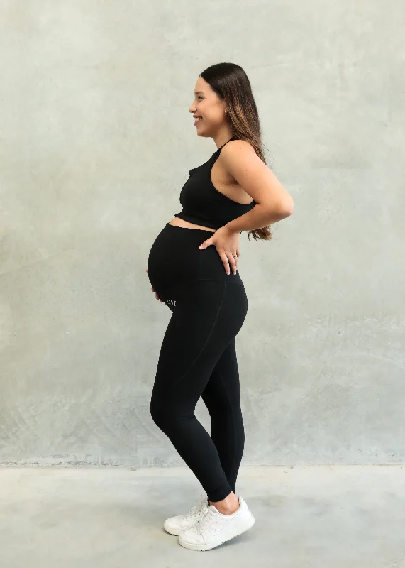 STAPLE MATERNITY FULL LENGTH LEGGING ONYX Stylish Winter-Ready Leggings