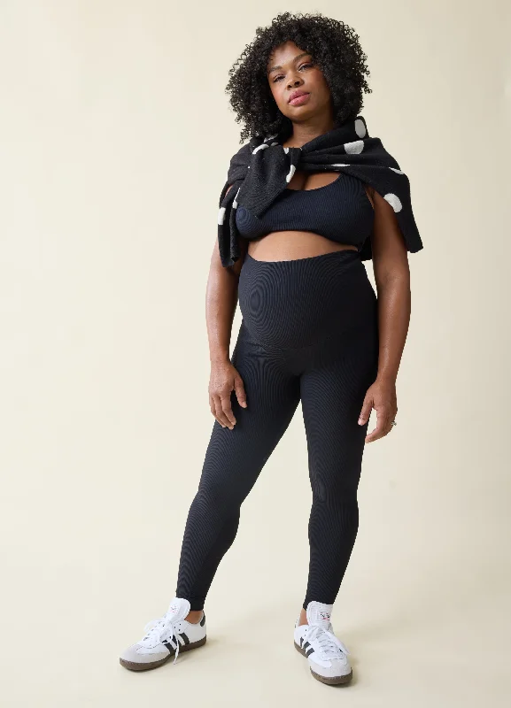 The Luxe Rib Maternity + Postpartum Legging Stylish Compression Fit Leggings