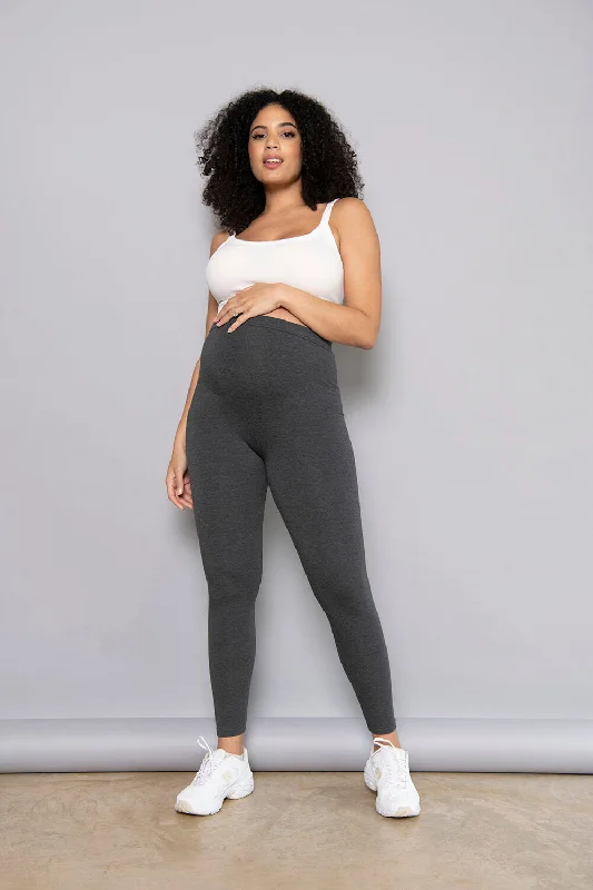 Maternity Everyday Leggings - Dark Grey Trendy Flared Leggings