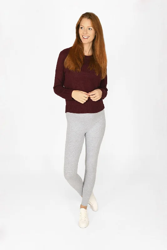 Maternity Everyday Leggings - Light Grey Marl Stylish Printed Sport Leggings