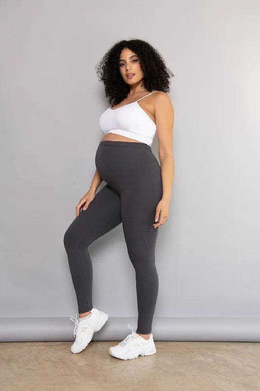 Maternity Everyday Leggings - Odyssey Grey Stylish Stretch Print Leggings