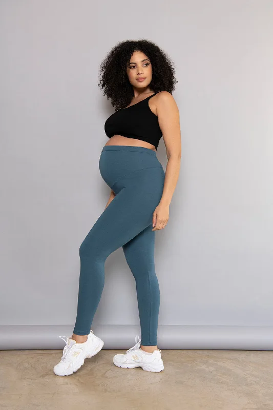 Maternity Everyday Leggings - Petrol Blue Comfortable Stretch Leggings