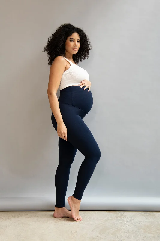 Maternity Lightweight Everyday Leggings - Navy Elegant Black Leggings