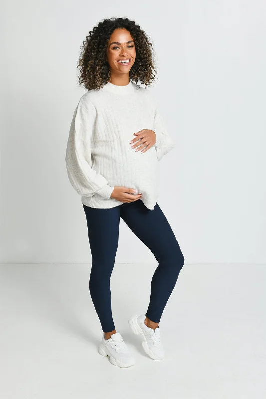 Maternity Winter Everyday Leggings - Navy Casual Sporty Leggings