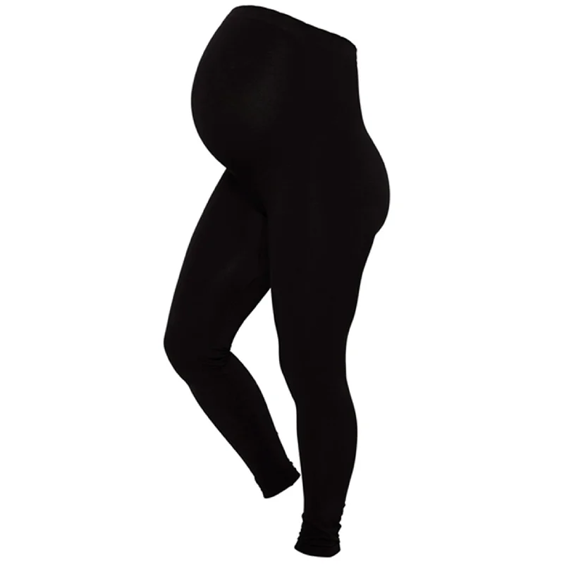 momkind Belly Support Leggings Black Trendy Black Mesh Leggings