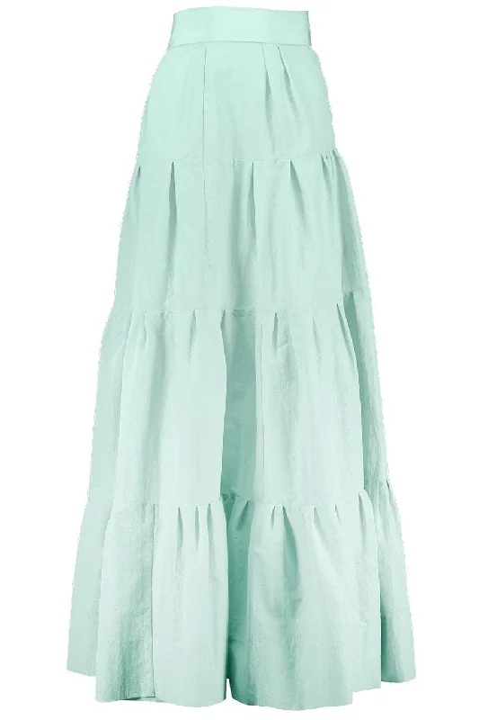 Tiered Full Skirt - Seafoam