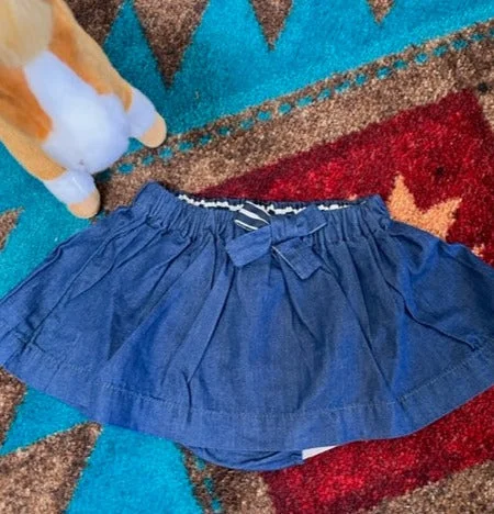 Infants Denim Skirt with Bloomer