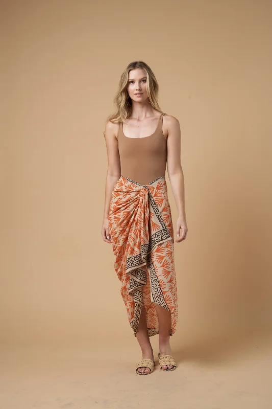 Ines Pareo Orange Skirt