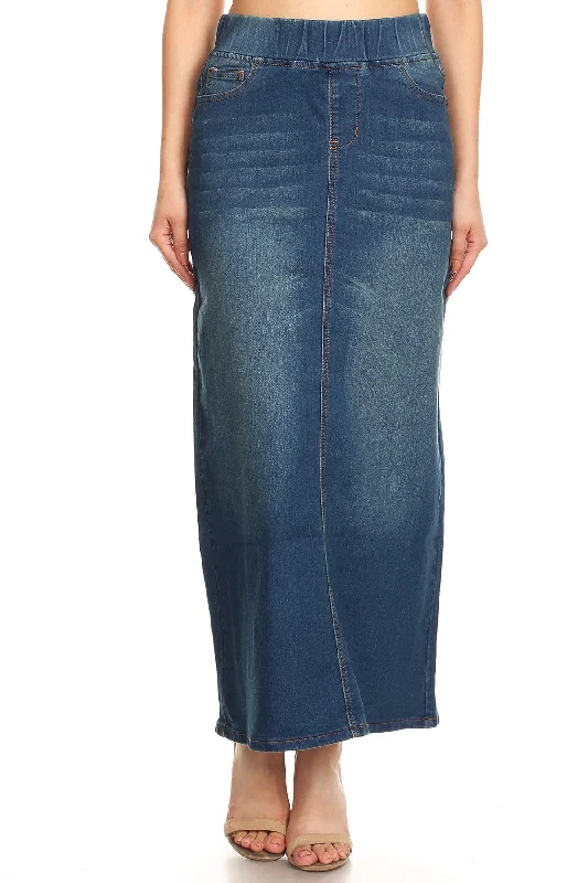 Ashleigh Maxi Denim Skirt in Vintage Wash- Misses (XS-S)