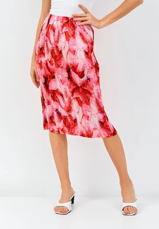 PEONIES Pleated Skirt