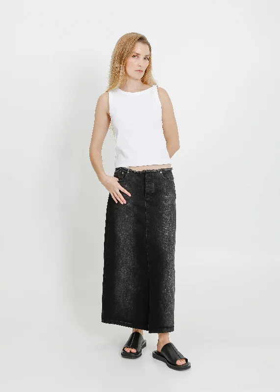 REIGN DENIM SKIRT / BLACK