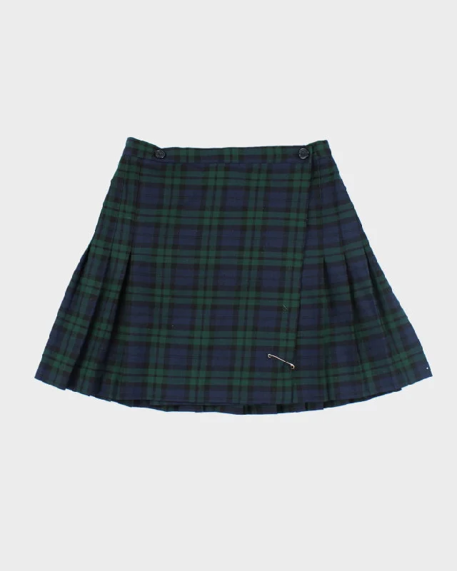 Vintage Top Marks Checked Pleated Skirt - S