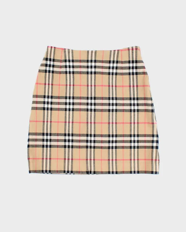 Vintage Y2K Women's Burberry Novacheck Mini Skirt - S