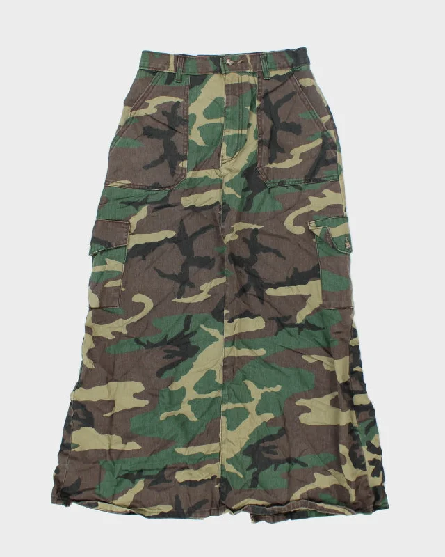 Y2k 00s Camouflage Maxi Skirt - XS