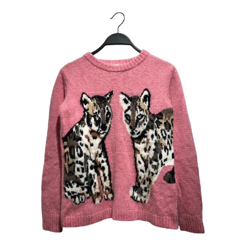 PAUL&JOE SISTER/Sweater/2/Animal Pattern/Wool/PNK/ Chenille Brocade Lace