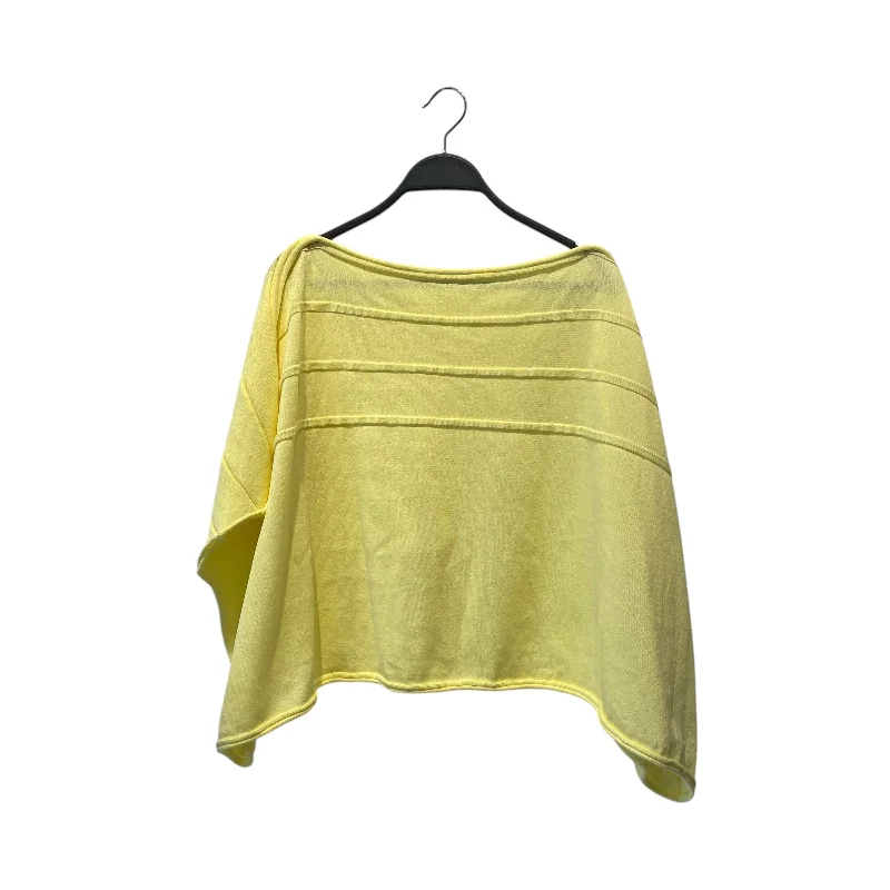 ISSEY MIYAKE/Sweater/Cotton/YEL/ Spandex Blend Rayon Blend Denim Blend