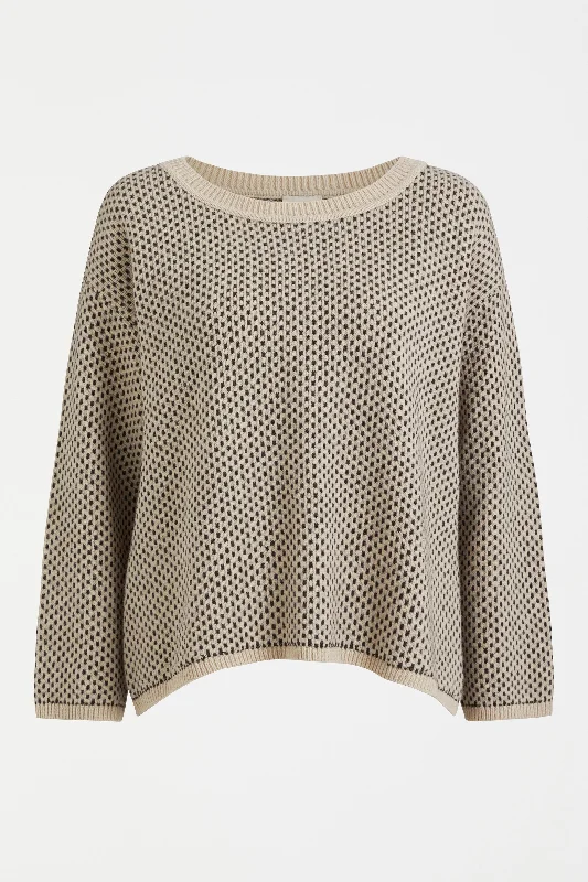 Bis Sweater Graphic Sweater Embroidered Appliqued