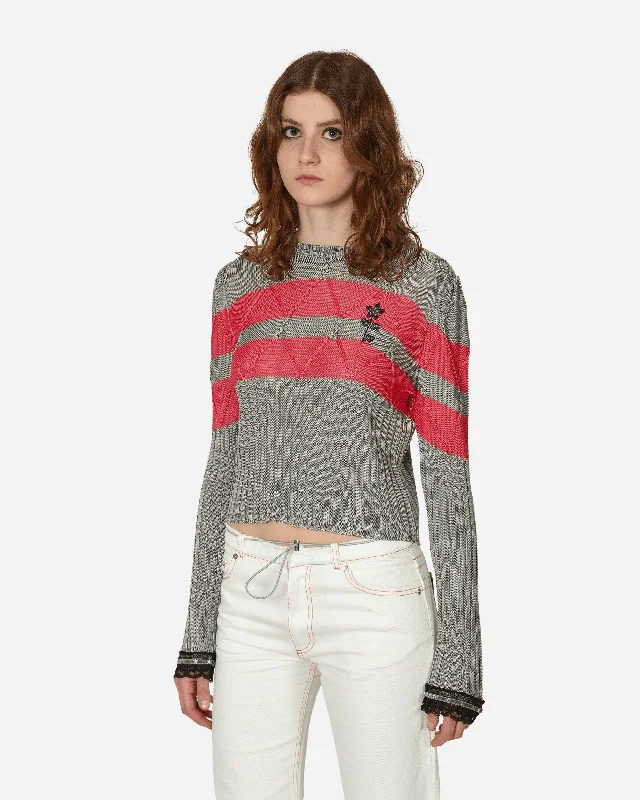 Olaf Sweater Silver / Pink Polka Dot Checkered Tartan