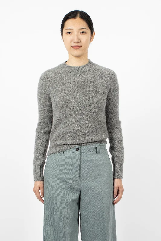 Fitted Knit Sweater Mix Grey Casual Formal Business