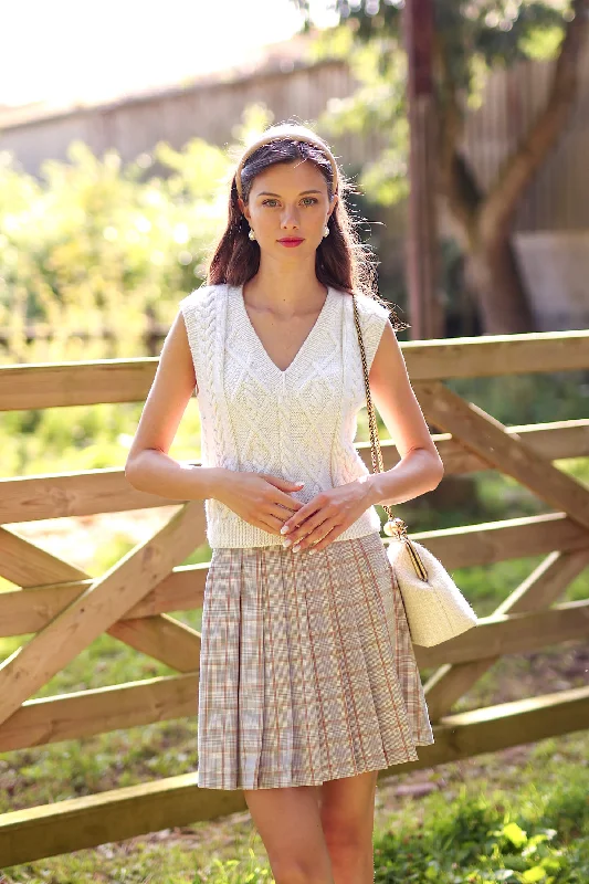 Erin Handknit Sweater Vest Transparent Opaque Sheer