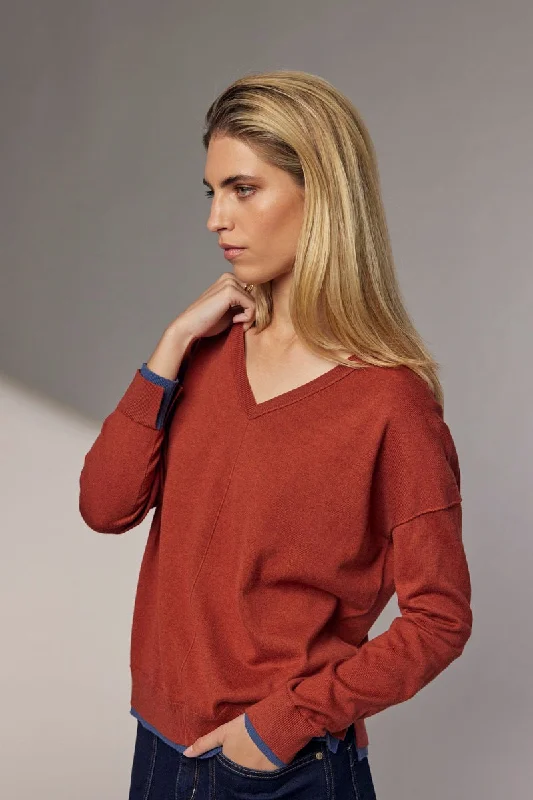 Keepa V-Sweater in Tan MSK161 by Madly Sweetly Glossy Satin Silk