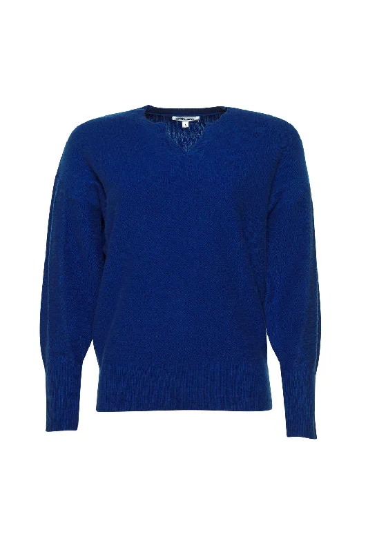 LOOBIES STORY BELOVED SWEATER - COBALT Tailored Straight A-Line